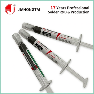 Pâte à souder sans plomb JIAHONGTAI Sn42Bi58 basse température 138°C, <span class=keywords><strong>seringue</strong></span> 15g, <span class=keywords><strong>flux</strong></span> <span class=keywords><strong>de</strong></span> soudage sans halogène pour SMT BGA PCB Reballing - Product Image 1