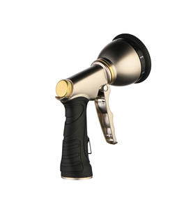 Ergonomic Portable Adjustable High-Pressure Metal Sprayer For Connector Multiple <strong>Spray</strong> Patterns Silver Body Garden Gun - Product Image 2