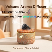 Meilleure Vente : Humidificateur Volcanique Ultrasonique à Effet de Fissure et de Brume, avec LED 7 Couleurs et Effet Flamme, Diffuseur d'Huiles Essentielles pour Maison et Bureau