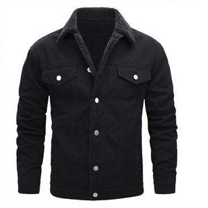 New <b>Chinese</b> Style Buttoned Denim <b>Jacket</b> Men's Women's Spring Solid Color Light Wash Loose Fit Polyester/Cotton One-Stop Drop - Product Image 2