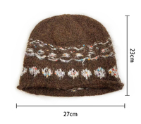 Bonnets d'hiver chauds en tricot doux et moelleux avec logo personnalisé, motif coloré, style décontracté urbain, texture épaisse