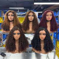Perruque Bouclée Pixie Cheveux Humains Brésiliens Perruques Sans Colle 5X5 300% Gros Cheveux Naturels Avec Perruques Frontales Full Lace HD Pour Femmes