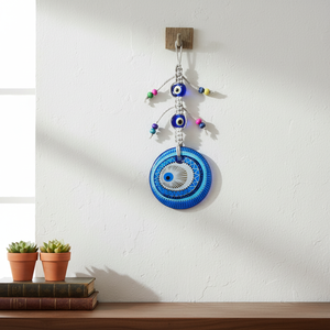 Macrame Evil Eye Décoration murale suspendue 10x27cm Pièce décorative - Product Image 3