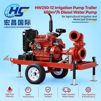 Pompe à eau diesel sur remorque HW400-30 2600m3/h pour l'irrigation agricole et le drainage municipal
