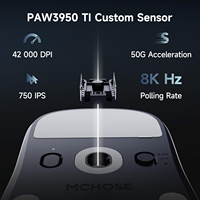Souris sans fil MCHOSE A7 V2 Pro/PRO+ pour le gaming et l'e-sport, 59g, capteur PAW3395, vitesse maximale, autonomie de 130 heures, vente en gros usine