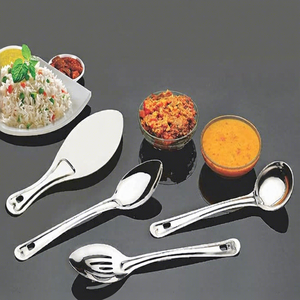 Cuchara de Servir Ovalada de Acero Inoxidable, Tamaño Mediano, Color Plateado, para Cocina, Comedor, Restaurante - Product Image 4