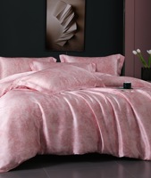 Ensemble de literie 100% soie de mûrier, 4 pièces, housse de couette en soie pure, ensemble de draps avec 2 taies d'oreiller, ensemble de linge de lit taille King Queen