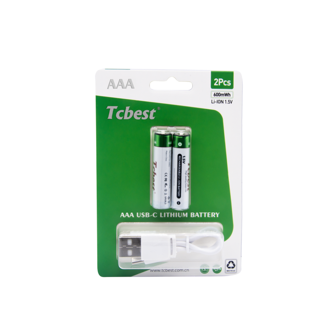 Factory Price Rechargeable USB Type-C Lithium Battery 1.5v AAA Batteries