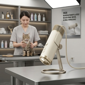 Sèche-cheveux professionnel portable électrique pour animaux de compagnie, souffleur d'eau rapide, design à suspendre au cou, haute puissance, pour chiens, en plastique - Product Image 1