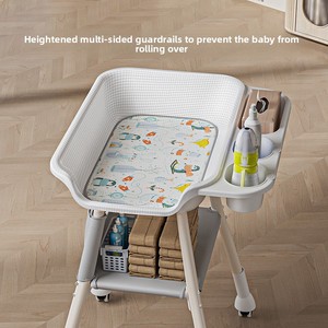 Multi-functional <b>Foldable</b> Baby Care <b>Table</b> with Rollers, Portable Newborn Diaper Changing Station for Home and Hotel Nursery Use - Product Image 3