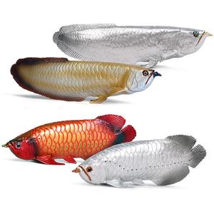 Yxs niños simulación sólida peces de agua dulce carpa oro plata Arowana rojo arowana juguete marino modelo mano - Product Image 5