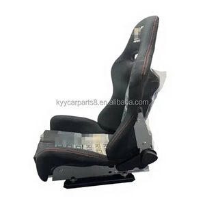Sedile da Corsa SPQ1 in Pelle Scamosciata Nera con Bracciolo Basso, Sedili Sportivi Modificati in Fibra di Vetro e Carbonio per M4 Audi Nissan <span class=keywords><strong>GTR</strong></span> - Product Image 2