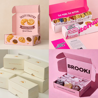 Boîte à biscuits biodégradable de qualité alimentaire, pliable, avec logo personnalisé, boîte à gâteaux, boîte à biscuits, emballage de dessert, boîte à biscuits en papier