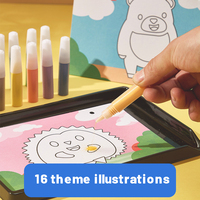 Ensemble de peinture de sable DIY pour la maternelle Puzzle de sable coloré fait à la main Jouet de peinture de graffiti de coloriage parent-enfant en plastique