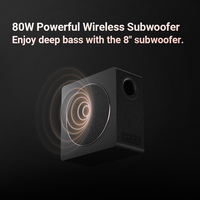 5.1.2 CH Dolby Atmos Soundbar Wireless Subwoofer & Rear Speakers 195W Home Theater Audio System Deep Bass for TV