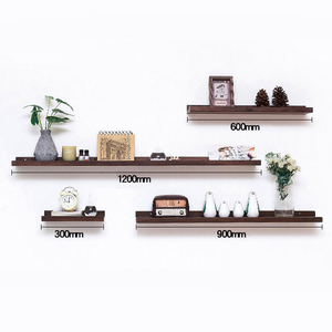 소박한 나무 부동 선반 벽 장착 농가 나무 벽 선반 욕실 주방 침실 거실 세트 3 CNLF - Product Image 4