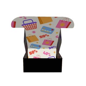 Boîte <span class=keywords><strong>d</strong></span>'expédition en carton ondulé finition mate pour chaussettes en fourrure, vêtements, <span class=keywords><strong>bijoux</strong></span>, expositions, soins de la peau, shampoing, avec dorure à chaud, recyclable - Product Image 1