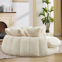 Canapé rond compressé en chenille, grand fauteuil douillet, canapé lounge confortable, emballé sous vide, livraison rapide, stock Canada