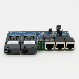 Convertisseur de média fibre optique avec commutateur réseau 5 ports PCBA avec réseau sans fil Ethernet UTP et routeur de données informatiques Équipement de fibre optique - Product Image 1