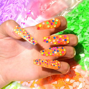 Blinginbox Neon Mix Taille Strass En Gros Verre Cristal SS6-SS20 Mixte 3D Nail Art Non Hotfix Strass pour la Décoration - Product Image 5