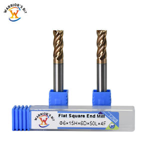 WarriorのODMカスタマイズCNCルーター挿入型フライスカッター4エッジAitinコーティングフラットスクエアエンドミル金属用 - Product Image 3