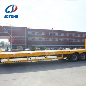 Semi-<span class=keywords><strong>remorque</strong></span> à plateau surbaissé 3 essieux 60-80 tonnes en acier haute résistance pour le transport de grues et de machines - Product Image 3