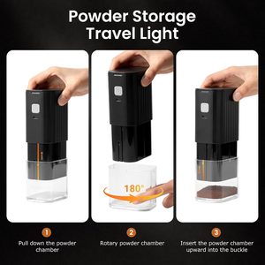 Machine à café électrique portable rechargeable avec moulin intégré en acier inoxydable pour voiture et extérieur – Nouveauté pour voyage et pique-nique – Outils à café avec noyau en céramique - Product Image 2