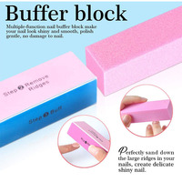 Kit complet de limes à ongles pour manucure Coupe-ongles pour enlever les peaux mortes Poussoir à cuticules pour nettoyer les ongles Outil de salon d'art