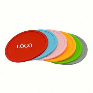 Factory Price Custom Logo Non Slip Multii-colored Waterproof Coaster Round <b>Rubber</b> Soft PVC <b>Silicone</b> <b>Rubber</b> Cup Coaster for Drink - Product Image 1