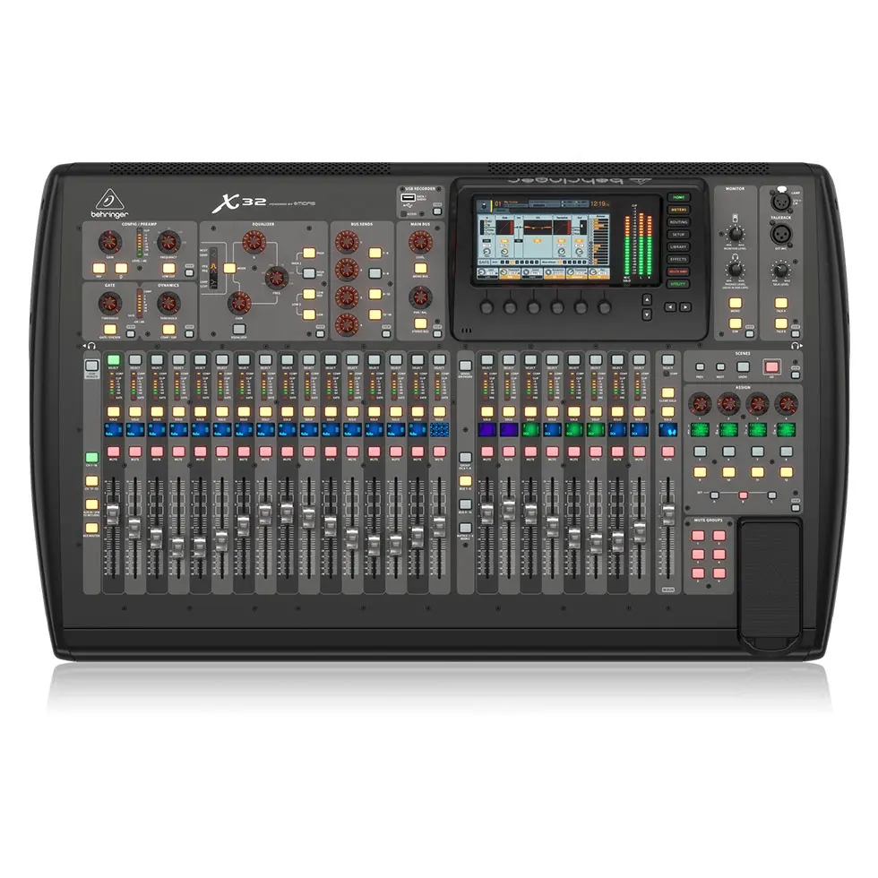 Behringer X32 Digital Console Stage Record Live Show Music Equipment Pa System 32 Inputs Audio Mixer