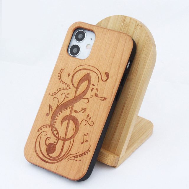 For Apple iPhone 6 7 8 Plus X XR 11 12 13 14 15 Pro Max Promax TPU Hard Curving 3D Laser Wooden case Wood Phone case Cases