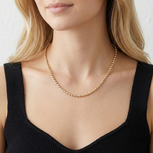 SC91 RINNTIN 925 Sterling <strong>Silver</strong> 0.8mm <strong>Moon</strong> Cut Bead Chain <strong>Necklace</strong> Fine Jewelry - Product Image 2