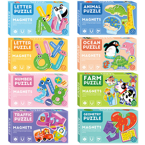 26 lettres de l'alphabet, lettres autocollantes pour réfrigérateur, animaux, chiffres, puzzle magnétique, apprentissage de l'<span class=keywords><strong>orthographe</strong></span> pour bébés, jouet Montessori pour tout-petits - Product Image 4