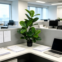 Plante Artificielle la Plus Vendue : Ficus Elastica Tropical Artificiel en Pot – Décoration, Cadeau de Mariage et de Remise de Diplôme