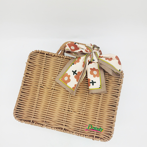 Rectangle Handmade Rattan Box Packaging Gift Box for Cosmetics