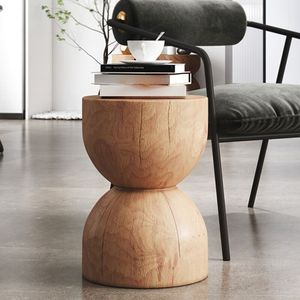 Mesa de Centro de Madera Maciza de Estilo Moderno, Banco de Madera, Adorno para el Hogar, Tronco de Árbol, Tallado en Raíz, <span class=keywords><strong>Wolff</strong></span>, 5 Años de Garantía - Product Image 2