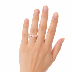 Elegante Anillo de Compromiso y Boda de Oro de 18K con Zafiro Rosa Hecho a Mano |   Piedras Preciosas de 1.80 Ct y 3 mm |   Colección de Joyería Fina de Lujo - Product Image 4
