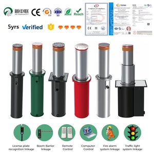 Poteaux de signalisation hydrauliques rétractables automatiques personnalisés pour parking, en acier inoxydable, avec télécommande - Product Image 1