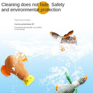 Cane di piccole e medie dimensioni eco-friendly per la pulizia dei denti giocattolo peluche ornitorinco per animali domestici cuscino resistente ai morsi - Product Image 3