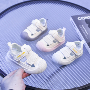 2025 nouvelles sandales d'été pour filles et chaussures de sport pour garçons chaussures de plage à semelle intérieure en PU respirantes légères avec cadre souple - Product Image 1