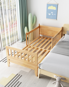 Cama plegable de <span class=keywords><strong>madera</strong></span> maciza de estilo moderno para bebés, cama extensible para el hogar, dormitorio, escuela, hotel, sala de estar, cabina reclinable - Product Image 2