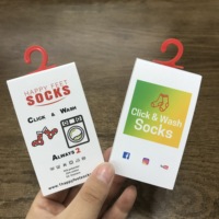 Étiquettes volantes en papier pliables à personnaliser, pour chaussettes, en carton, emballage avec cintre, pièces