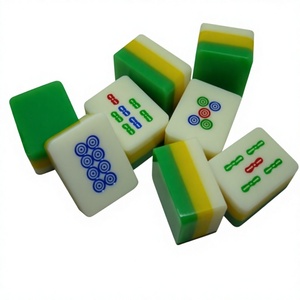 Fichas de Mahjong de Resina Ecológicas Pintadas a Mano con Patrón Circular, Decoración Artesanal Coleccionable, Estatua de Color Personalizado - Product Image 1