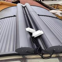 Pare-soleil rétractable automatique moderne en alliage d'aluminium pour l'extérieur, avec volet roulant, auvent électrique pour salle de soleil isolée et horizontale