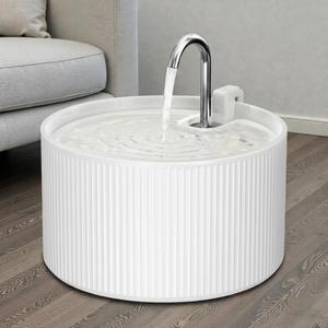 Customized Logo Acceptable Solid Eco-Friendly Modern Ceramic Automatic 2.2L Indoor Water Fountain Multi-Layer Filtration System - Product Image 1