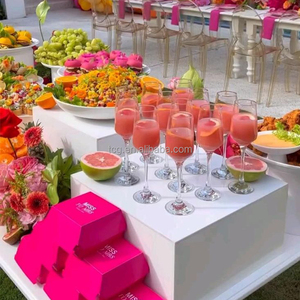 TCG cao cấp acrylic hiển thị thực phẩm đứng trắng tự chọn rượu vang thủy tinh thực phẩm ngon risers khối vuông cho thực phẩm đứng bên hiển thị - Product Image 1