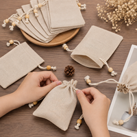 Sac en lin personnalisé écologique avec cordon de serrage, pochette en jute pour cadeaux de mariage, bijoux, emballage cadeau