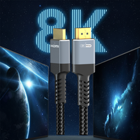 Cable HDMI 2.1 de 8K, 48 Gbps, Ultra HD 8K60Hz 4K120Hz EARC, Cable de Video Trenzado de Nailon y Aleación de Aluminio para Monitor