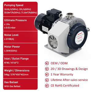 Bomba de vacío de tornillo seco sin aceite para cajas de vacío aeroespaciales y pruebas Wordfik PLWX1000 16.6L/s 20L/s <span class=keywords><strong>1Pa</strong></span> - Product Image 2