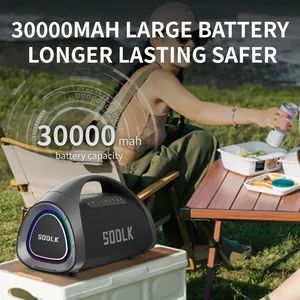 Altoparlante Portatile Wireless Sodlk S1617 320W, Impermeabile per Esterni, Stereo Surround DJ, Macchina per Karaoke con Luci RGB e Microfono - Product Image 4